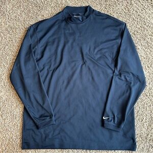 Nike Men's Navy Blue XL GOLF Fit Dry Mock Neck Pullover Long Sleeve Sweatshirt
